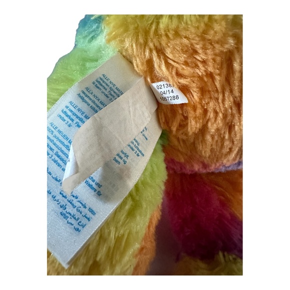 BUILD A BEAR Multicolor BAB Plush Bright Rainbow Stripe Sparkle Bear‎ - Picture 4 of 7